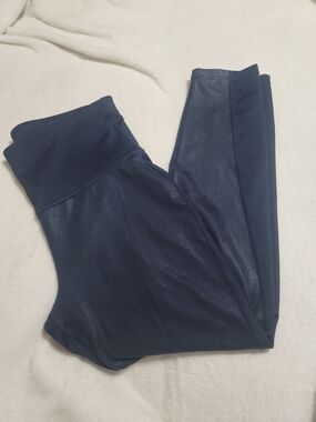 Xersion Navy Blue Shimmer Leggings M